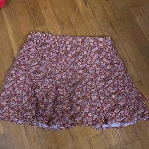 American Eagle red floral skirt